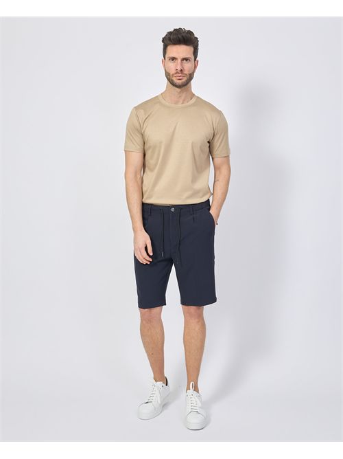 Yes Zee men's blue bermuda shorts with elastic YES ZEE | P780-EW000710